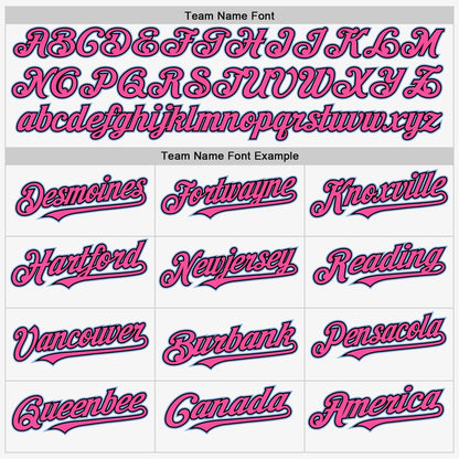 Custom White Light Blue Black-Pink Authentic Sleeveless Baseball Jersey - Sky-Custom