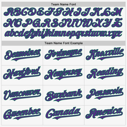 Custom White Kelly Green-Purple Authentic Sleeveless Baseball Jersey - Sky-Custom