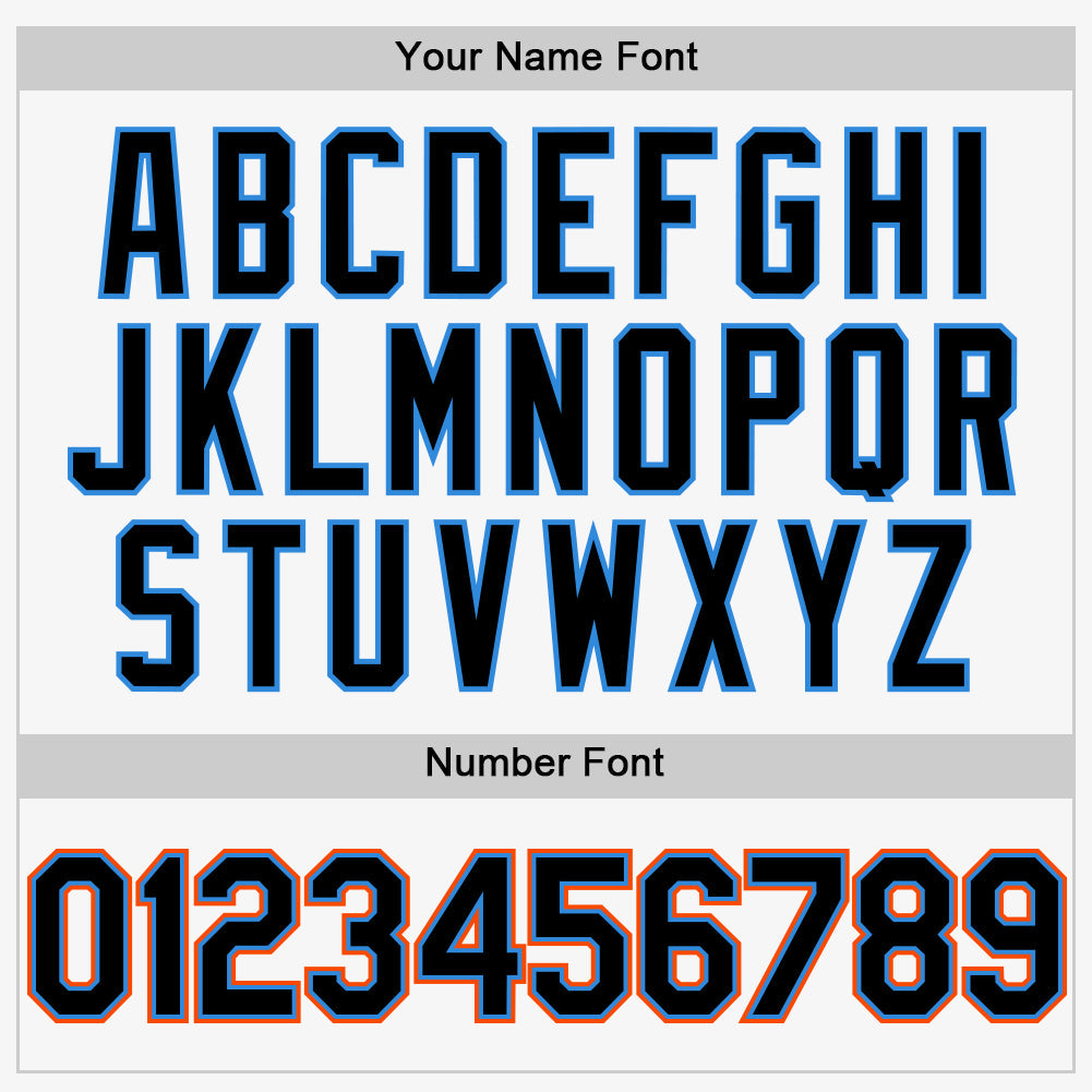 Custom White Black Electric Blue-Orange Authentic Sleeveless Baseball Jersey - Sky-Custom