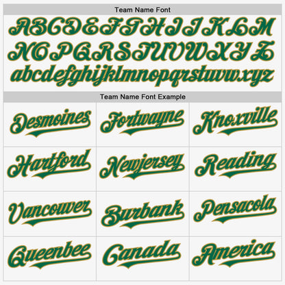Custom White Kelly Green-Old Gold Authentic Sleeveless Baseball Jersey - Sky-Custom