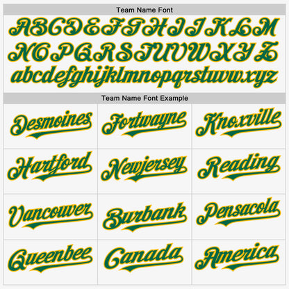 Custom White Kelly Green-Gold Authentic Sleeveless Baseball Jersey - Sky-Custom