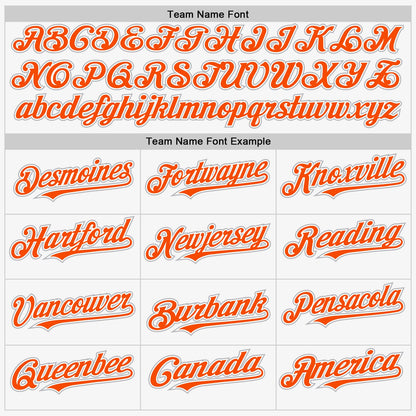 Custom White Orange-Gray Authentic Sleeveless Baseball Jersey - Sky-Custom