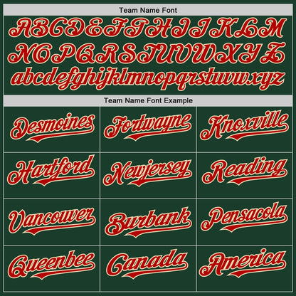 Custom Green Red-Cream Authentic Sleeveless Baseball Jersey - Sky-Custom