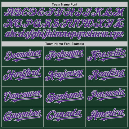 Custom Green Purple-Gray Authentic Sleeveless Baseball Jersey - Sky-Custom