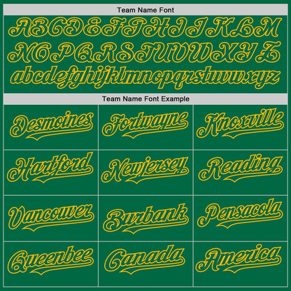 Custom Kelly Green Gold Authentic Sleeveless Baseball Jersey - Sky-Custom