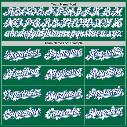 Custom Kelly Green White-Royal Authentic Sleeveless Baseball Jersey - Sky-Custom