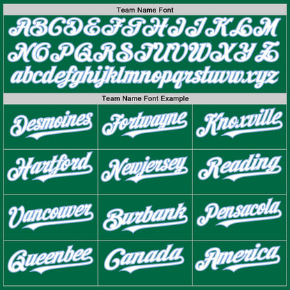 Custom Kelly Green White-Light Blue Authentic Sleeveless Baseball Jersey - Sky-Custom