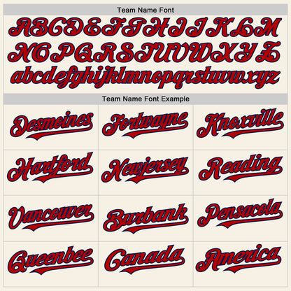 Custom Cream Red-Navy Authentic Sleeveless Baseball Jersey - Sky-Custom