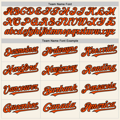 Custom Cream Orange-Black Authentic Sleeveless Baseball Jersey - Sky-Custom