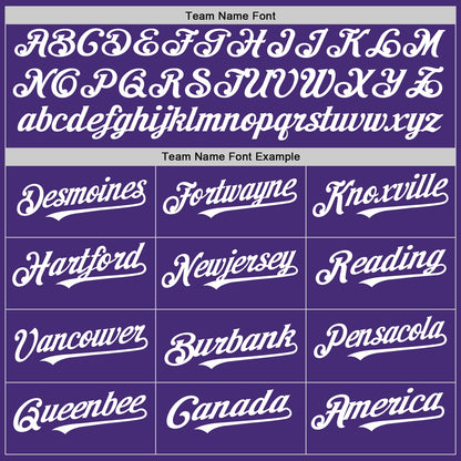Custom Purple White Authentic Sleeveless Baseball Jersey - Sky-Custom