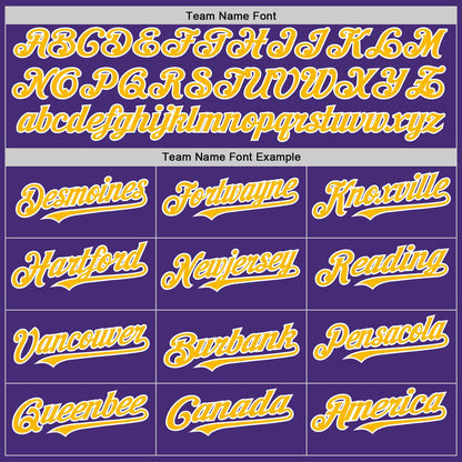 Custom Purple Gold-White Authentic Sleeveless Baseball Jersey - Sky-Custom