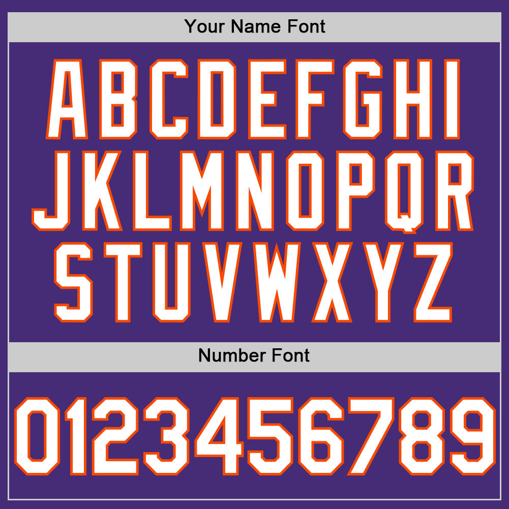 Custom Purple White-Orange Authentic Sleeveless Baseball Jersey - Sky-Custom