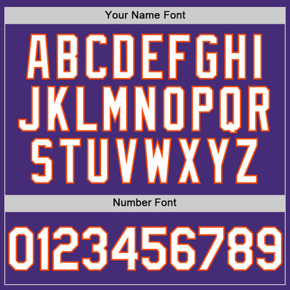 Custom Purple White-Orange Authentic Sleeveless Baseball Jersey - Sky-Custom