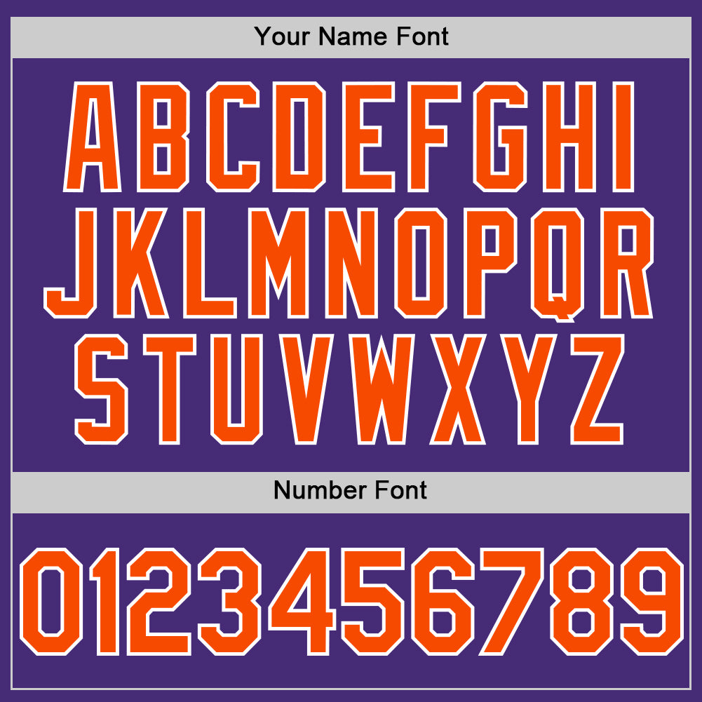 Custom Purple Orange-White Authentic Sleeveless Baseball Jersey - Sky-Custom