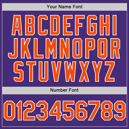 Custom Purple Orange-White Authentic Sleeveless Baseball Jersey - Sky-Custom