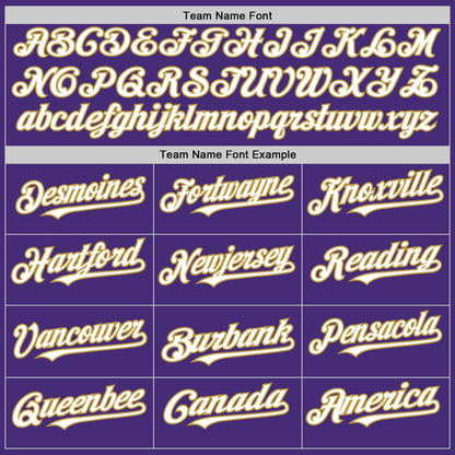 Custom Purple White-Old Gold Authentic Sleeveless Baseball Jersey - Sky-Custom
