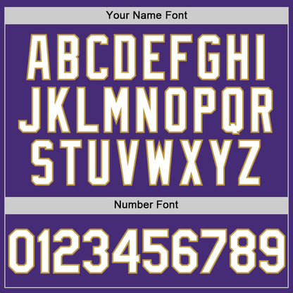 Custom Purple White-Old Gold Authentic Sleeveless Baseball Jersey - Sky-Custom