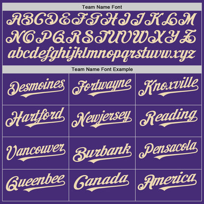 Custom Purple Cream Authentic Sleeveless Baseball Jersey - Sky-Custom