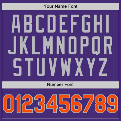 Custom Purple Orange-Gray Authentic Sleeveless Baseball Jersey - Sky-Custom