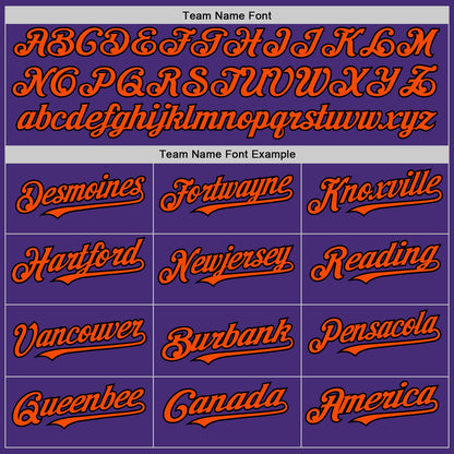 Custom Purple Orange-Black Authentic Sleeveless Baseball Jersey - Sky-Custom
