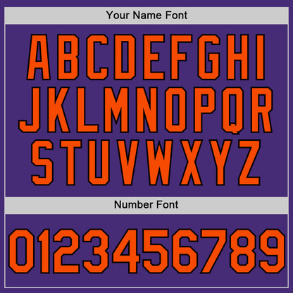 Custom Purple Orange-Black Authentic Sleeveless Baseball Jersey - Sky-Custom