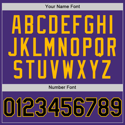 Custom Purple Black-Gold Authentic Sleeveless Baseball Jersey - Sky-Custom