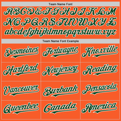Custom Orange Green-White Authentic Sleeveless Baseball Jersey - Sky-Custom