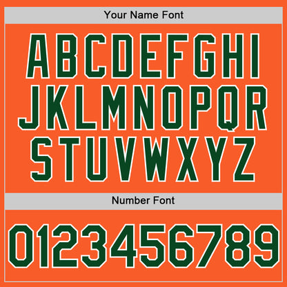 Custom Orange Green-White Authentic Sleeveless Baseball Jersey - Sky-Custom