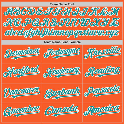 Custom Orange Teal-White Authentic Sleeveless Baseball Jersey - Sky-Custom