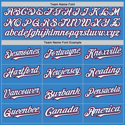 Custom Powder Blue Royal-Red Authentic Sleeveless Baseball Jersey - Sky-Custom