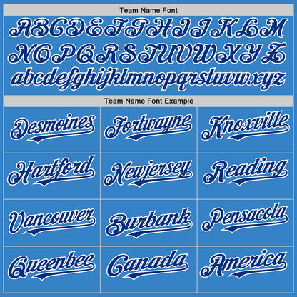 Custom Powder Blue Royal-White Authentic Sleeveless Baseball Jersey - Sky-Custom