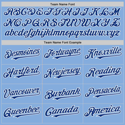 Custom Light Blue Royal-White Authentic Sleeveless Baseball Jersey - Sky-Custom