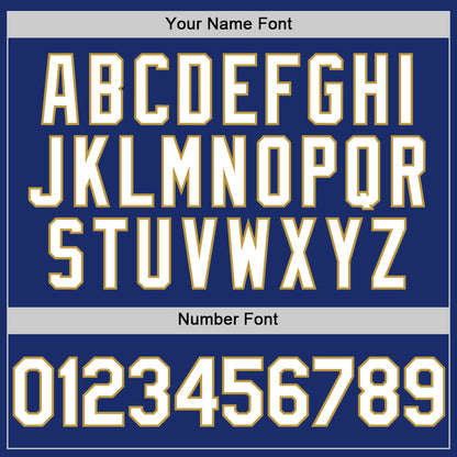 Custom Royal White-Old Gold Authentic Sleeveless Baseball Jersey - Sky-Custom