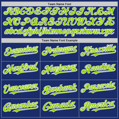 Custom Royal Neon Green-White Authentic Sleeveless Baseball Jersey - Sky-Custom