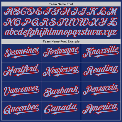 Custom Royal Light Blue-Red Authentic Sleeveless Baseball Jersey - Sky-Custom