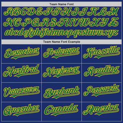 Custom Royal Kelly Green-Yellow Authentic Sleeveless Baseball Jersey - Sky-Custom