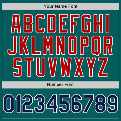 Custom Teal Navy-Red Authentic Sleeveless Baseball Jersey - Sky-Custom