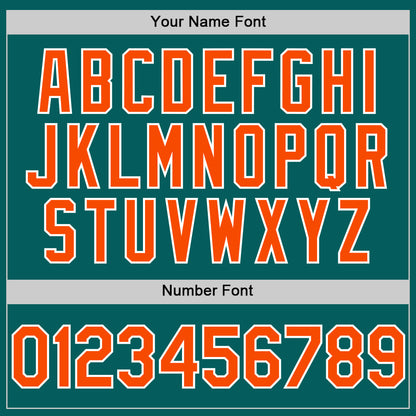 Custom Teal Orange-White Authentic Sleeveless Baseball Jersey - Sky-Custom