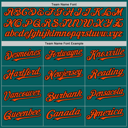 Custom Teal Orange-Black Authentic Sleeveless Baseball Jersey - Sky-Custom