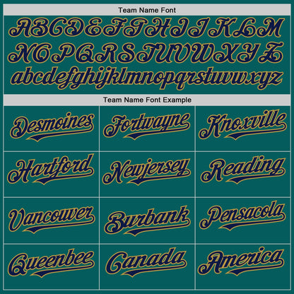 Custom Teal Navy-Old Gold Authentic Sleeveless Baseball Jersey - Sky-Custom