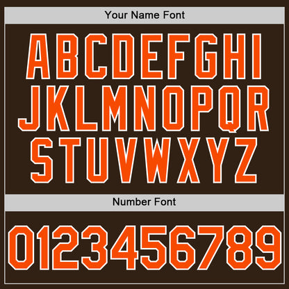 Custom Brown Orange-White Authentic Sleeveless Baseball Jersey - Sky-Custom