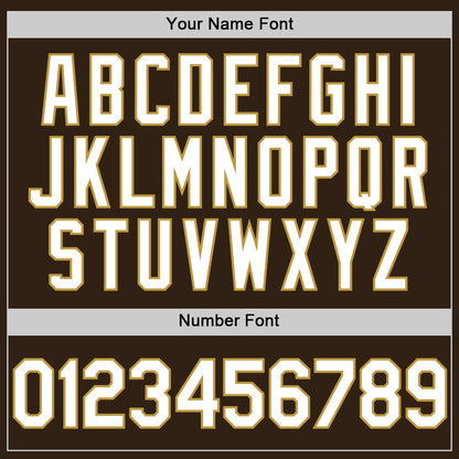 Custom Brown White-Old Gold Authentic Sleeveless Baseball Jersey - Sky-Custom