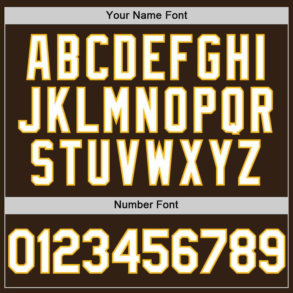 Custom Brown White-Gold Authentic Sleeveless Baseball Jersey - Sky-Custom