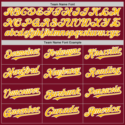 Custom Crimson Gold-White Authentic Sleeveless Baseball Jersey - Sky-Custom