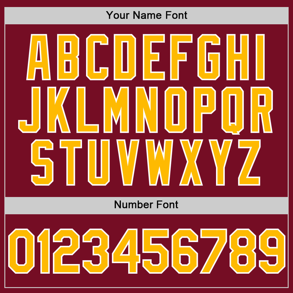 Custom Crimson Gold-White Authentic Sleeveless Baseball Jersey - Sky-Custom