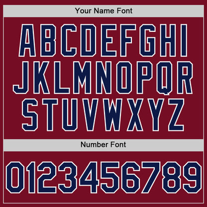 Custom Crimson Navy-White Authentic Sleeveless Baseball Jersey - Sky-Custom