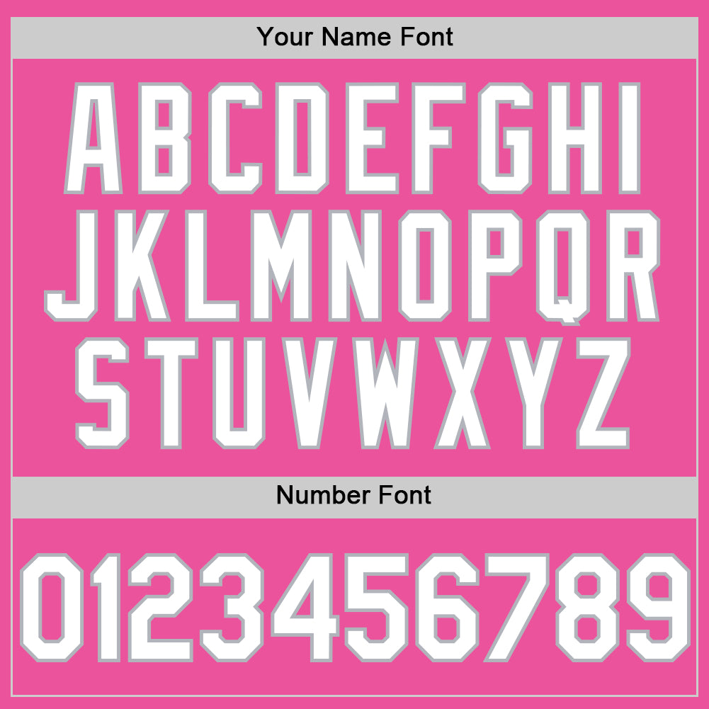 Custom Pink White-Gray Authentic Sleeveless Baseball Jersey - Sky-Custom