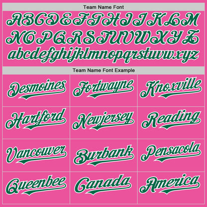 Custom Pink Kelly Green-White Authentic Sleeveless Baseball Jersey - Sky-Custom