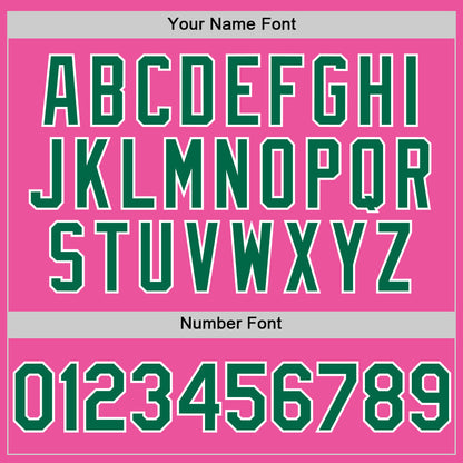 Custom Pink Kelly Green-White Authentic Sleeveless Baseball Jersey - Sky-Custom