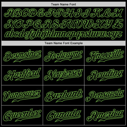 Custom Black Snakeskin Black-Neon Green 3D Pattern Design Authentic Baseball Jersey - Sky-Custom